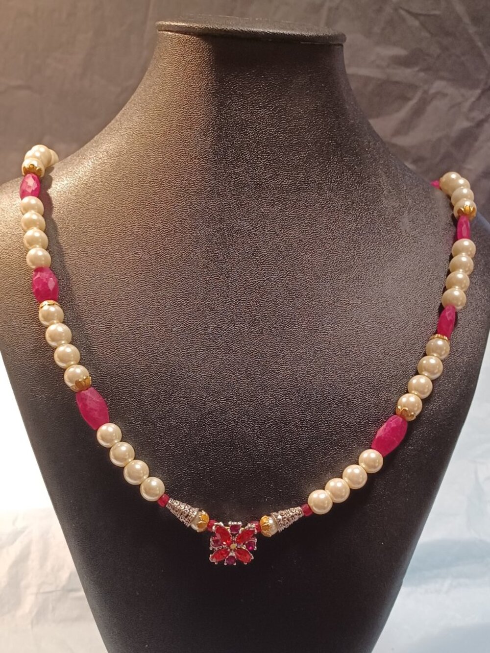 Ruby & Pearl Necklace